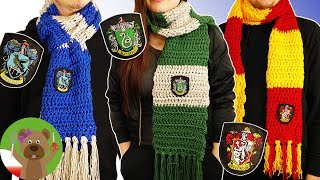 Szaliki domów Harrego Pottera  Hogwarts DIY  szydełkowanie dla początkujących [upl. by Einnahc]