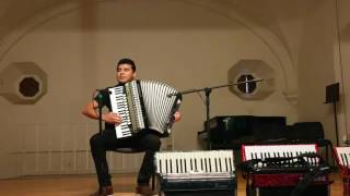 Johannes Brahms  Hungarian Dance No 5 on Accordion [upl. by Ennaeus]