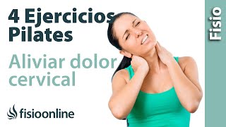 4 ejercicios de Pilates para dolor cervical [upl. by Alesram]