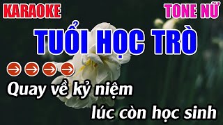 Tuổi Học Trò Karaoke Tone Nữ Karaoke 9999  Beat Mới [upl. by Lamp]