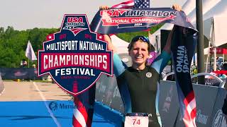 Highlights Duathlon Aquathlon Youth Race at 2024 USA Triathlon Multisport National Championships [upl. by Sihunn877]