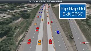 Hampton Roads Express Lanes simulation I664 to the Hampton Roads BridgeTunnel eastbound am [upl. by Aihn]