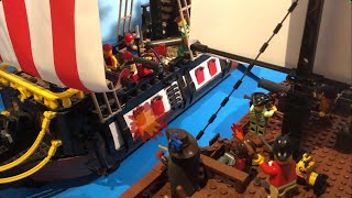 LEGO Pirates Attack of the Black Sea Barracuda stop motion [upl. by Oman]