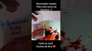 Bronzeador caseiro e natural feito com sumo da cenoura e beterraba 🥕 shorts [upl. by Wallinga]