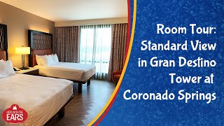 Coronado Springs Resort Gran Destino Tower Standard View Room Tour Walkthrough [upl. by Arbuckle]