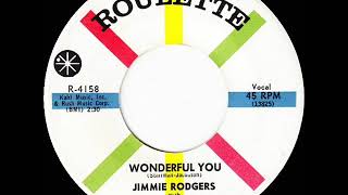 1959 HITS ARCHIVE Wonderful You  Jimmie Rodgers [upl. by Nabal749]