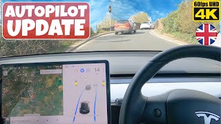 Tesla Autopilot Full Self Driving Update in the UK  How much better is it 2021412 [upl. by Flosi]