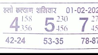 HELLO KALYAN CHART I 01022025 KALYAN ASTROLOGY CHART [upl. by Rednaeel]