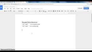 Subscripts and Superscripts in Google Docs [upl. by Monica]