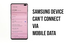 How to fix no mobile data or internet on a Samsung [upl. by Gracia]