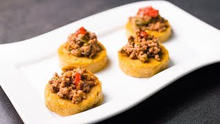 Open Faced Beef Pastelle Canape Recipe by Chef Jason Peru [upl. by Ecirtnuahs]