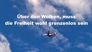 Reinhard Mey  Über den Wolken Lyrics [upl. by Ianej402]