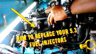 HOW TO REPLACE YOUR FUEL INJECTORS ON YOUR 53 VORTEC [upl. by Ailahk]