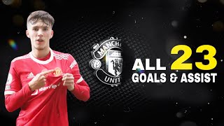 Charlie Mcneill  All 23 GOALS amp ASSISTS in 20212022 for Manchester United [upl. by Ayouqat46]