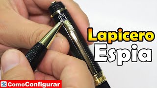 Lapicero Espia Bolígrafo con Cámara Espía Full HD en Colombia  Comoconfigurar [upl. by Ocana]