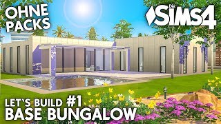 Die Sims 4 Haus bauen ohne Packs  Base Bungalow 1 Grundriss deutsch [upl. by Pedrick817]