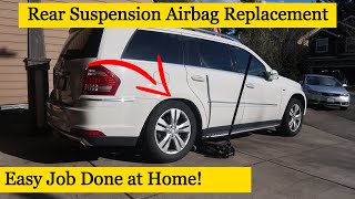 Mercedes GL Rear Suspension Airbag Replacement X164 Rear airbag replacement [upl. by Potts237]