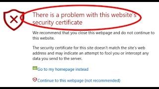 how to fix there is a problem with this websites security certificate errors [upl. by Cryan241]