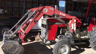 Massey Ferguson 255 wBush Hog M446 Loader [upl. by Skilken]