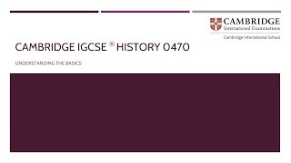 IGCSE History 0470 [upl. by Eijneb]