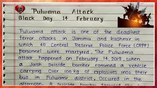 Pulwama Attack  Black Day  14 February  Essay on Pulwama Attack 😭 [upl. by Past]