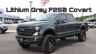 2021 Ford F250 Lariat Lithium Gray Covert Edition Leveled on 37s Review [upl. by Trever370]