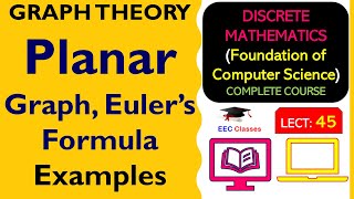 L45 Planar Graph Euler’s Formula  Examples  GRAPH THEORY  Discrete Mathematics Lectures Hindi [upl. by Chemarin489]