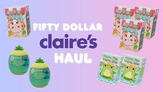 Claires FIFTY Dollar Mystery Blind Box Haul [upl. by Yrailih]