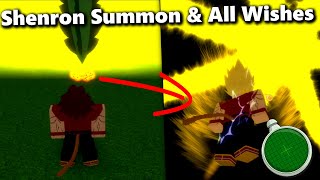 Summoning Shenron amp All Wishes DB Locations  DBZ Online Generations [upl. by Ilanos623]