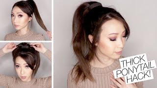 How To Thick Voluminous Ponytail for ThinFine Hair [upl. by Codi203]