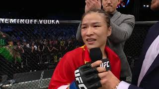 UFC Shenzhen Zhang Weili and Jessica Andrade Octagon Interviews [upl. by Hime581]