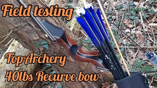 Toparchery 40 lbs28 inch recurve takedown bow [upl. by Binni]