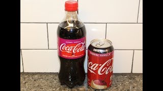 CocaCola Cherry Vanilla Full Calorie amp Zero Sugar Review [upl. by Ytsrik]