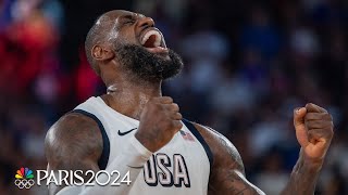 LeBron James WENT TO WORK as Team USA defeated Serbia in the semifinals  Paris Olympics [upl. by Oiramej]