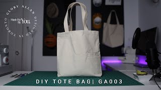 How to Sew Tote Bag for Beginners  GA003 [upl. by Niwle998]