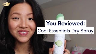 Product review Cool Essentials Dry Spray  Dove Antiperspirant [upl. by Neeuq]