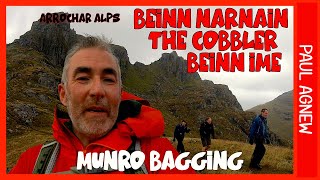 Beinn Narnain Beinn Ime and The Cobbler  Arrochar Alps  Hill walking  Munros [upl. by Giulietta814]