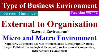 Micro environment Macro Environment type of environment type of business environment bba mba [upl. by Chill986]