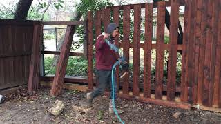 Western Red Cedar Board on Board Fence [upl. by Ythomit866]