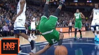 Jaylen Brown  terrible fall  Celtics vs Timberwolves [upl. by Simetra]