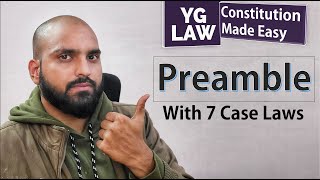 Preamble of Indian Constitution  Explained with case laws  Preamble part of Constitution [upl. by Geiger266]