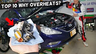 TOP 10 REASONS WHY HYUNDAI SONATA OVERHEATS OVERHEATING PROBLEM [upl. by Converse]