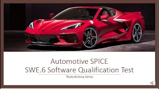 ASPICE SWE 6 Software Qualification Test [upl. by Ydnac]