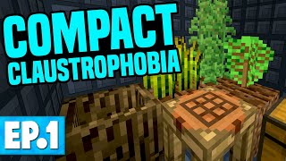 Minecraft Compact Claustrophobia  A NEW KIND OF quotSKYBLOCKquot 1 Modded Questing Skyblock [upl. by Notyad]