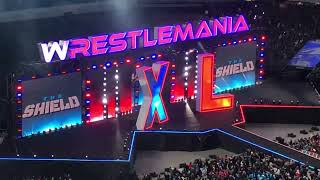 472024 Wrestlemania XL Sunday Philadelphia PA  Seth Rollins quotThe Shieldquot Entrance [upl. by Ungley]