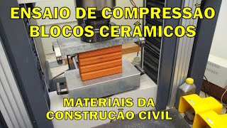 Ensaio de Compressão de Blocos Cerâmicos [upl. by Ellenar]