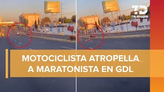 Juez atropella a corredor en el Medio Maratón de Guadalajara [upl. by Ham]