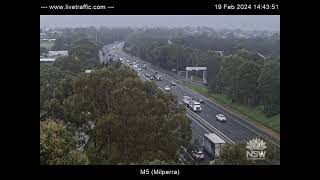 M5 Motorway at Henry Lawson Drive  2024Feb19  Australia [upl. by Inoy218]