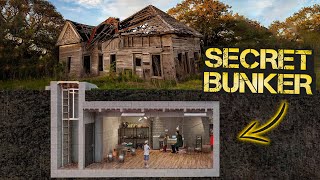 Threeyear timelapse of building a secret bunker and renovating an abandoned homestead [upl. by Nosille772]