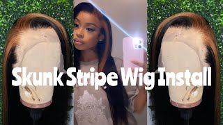 Skunk Stripe Wig Install FT HERMOSA HAIR [upl. by Alla820]